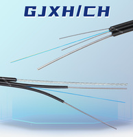 Cable de caída de fibra óptica 1 núcleo GJYXCH GJYXFCH Cable de caída de fibra FTTH para exteriores Modo único G657A1 Cable de acero o FRP reforzado
