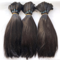 Ekstensi Rambut Remy Eropa Lurus Laris 2026, 100% Rambut Asli Double Drawn Virgin Bulk 28"  Semua Warna