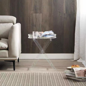 <strong>High</strong> Transparent Acrylic Coffee <strong>Table</strong> Round Desktop Living Room Sofa <strong>Side</strong> <strong>Table</strong> Balcony Small Coffee <strong>Table</strong> - Product Image 3