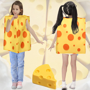 Disfraz de Mascota de Queso para Niños, Traje de Queso de EVA, Disfraz de Halloween para Niñas, Disfraz para Juego de Roles y Fiestas - Product Image 1