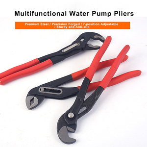 Pince à pompe à eau réglable en acier CR-V, style allemand, avec verrouillage de canal, outil de préhension à poignée antidérapante et mâchoires dentelées - Product Image 3