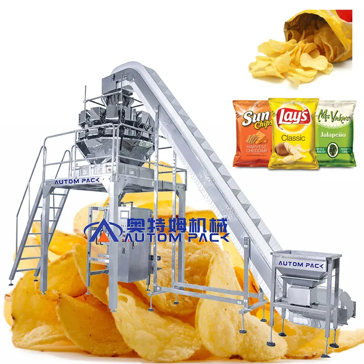 Automatic Weighing Sealing Pillow Bag Bagging Dried Beef Meat Fruits Snack Food Sunflower Seed Peanut Vacuum Packing Machine