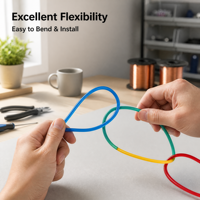 Câble électrique RV CCA de couleur personnalisée, câble en aluminium recouvert de cuivre, gaine en PVC flexible pour les unités de distribution d'énergie