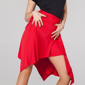 Jupe de danse latine triangulaire en polyester de haute qualité avec fermeture à nouer pour femmes adultes, idéale pour la pratique de la rumba et de la <span class=keywords><strong>samba</strong></span> - Product Image 3