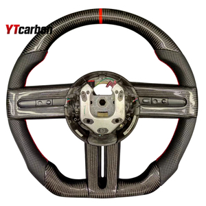 Volante in vera fibra di carbonio YTcarbon per Mustang GT 05-10, <span class=keywords><strong>accessori</strong></span> interni auto, stile racing personalizzato - Product Image 6