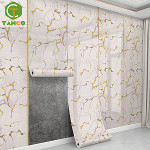Yeni gelenler duvar kağıdı yüksek parlak altın banyo kabuğu ve sopa duvar kağıdı köpük mermer duvar levhası etiket rulosu - Product Image 3