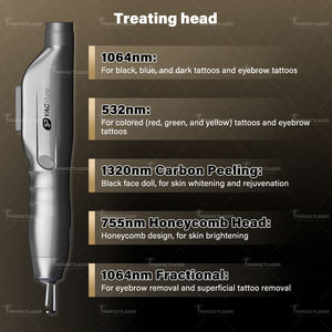 Máquina Láser ND YAG Portátil YagPure Perfectlaser 1000mj 10Hz con 4 Longitudes <span class=keywords><strong>de</strong></span> Onda 532nm 755nm 1064nm 1320nm para <span class=keywords><strong>Eliminación</strong></span> <span class=keywords><strong>de</strong></span> <span class=keywords><strong>Tatuajes</strong></span> - Product Image 4