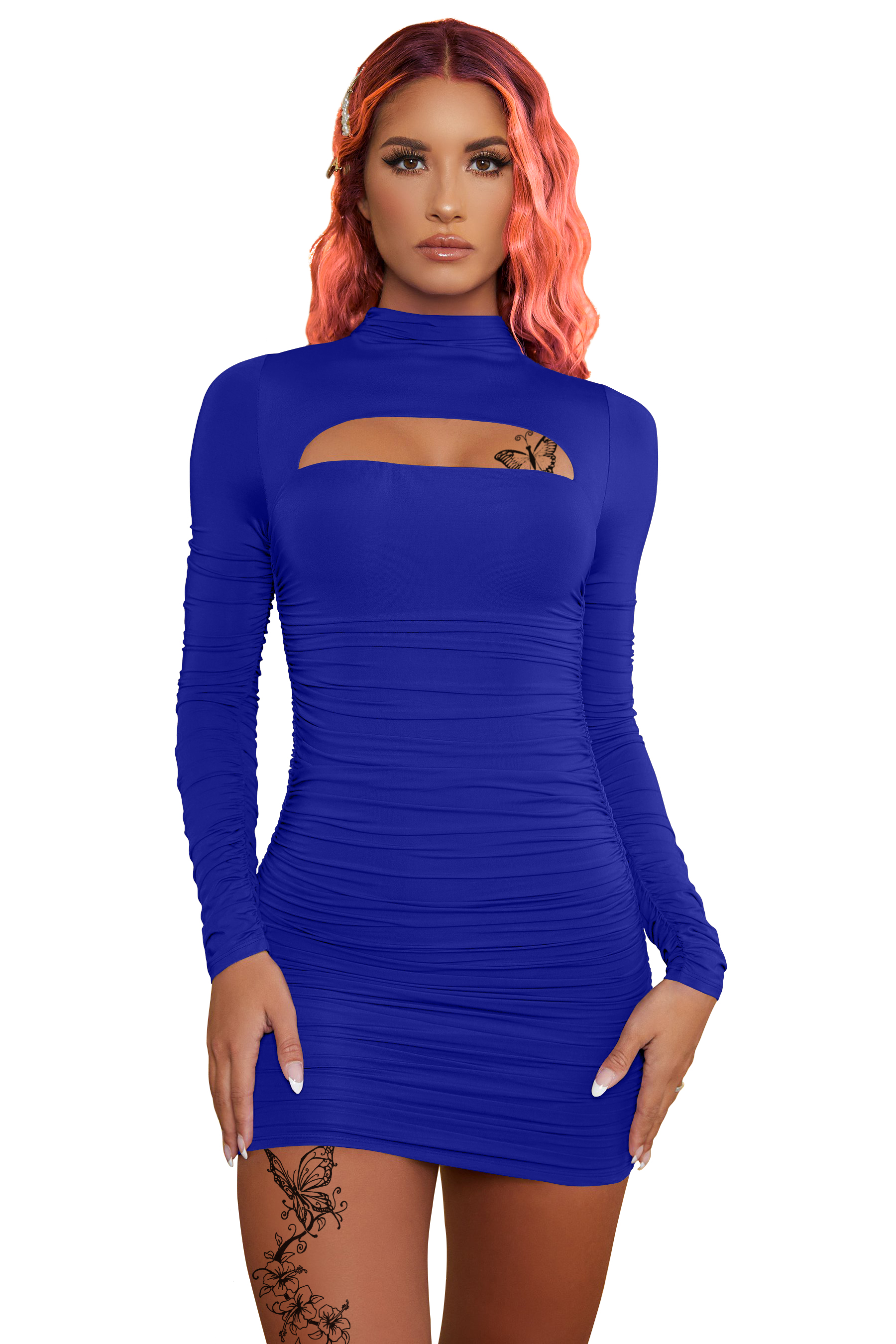 Women's Bodycon Mini Dress With Hollow Out Design Made From Spandex Polyester For Formal Evening Parties Featuring Long Sleeves And Autumn Winter Women's Bodycon Mini Dress With Hollow Out Design Made From Spandex Polyester For Formal Evening Parties Featuring Long Sleeves And Autumn Winter