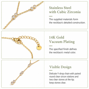 Collier Fleur Colorée en Acier Inoxydable avec Chaîne Curb Émaillée Couleurs Métalliques Or et Argent - Product Image 2