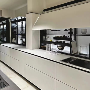 Gabinetes de Cocina de Lujo de Estilo Moderno Personalizados con Isla, Almacenamiento de Madera Sólida y Estantes Abiertos para un Estilo de Vida Único - Product Image 1