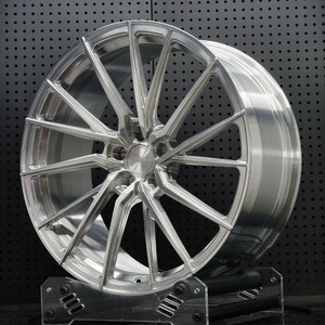 GUDE Nuevas Llantas Forjadas de Aleación de Aluminio Plateado Cepillado de 18-19 Pulgadas 5x112/120/14.3 25mm/20mm Multirradio para Retrofit Alfa Romeo <span class=keywords><strong>Tesla</strong></span> - Product Image 3
