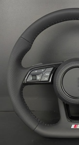 Volant de voiture à fond plat en cuir perforé <span class=keywords><strong>S</strong></span>-<span class=keywords><strong>Line</strong></span> pour <span class=keywords><strong>Audi</strong></span> A3/A4/A5/A6/A7/Q3/<span class=keywords><strong>Q5</strong></span>/Q7/R8/A8/<span class=keywords><strong>S</strong></span>/RS <span class=keywords><strong>Line</strong></span> - Product Image 5