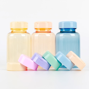 Botella Redonda Recta de Plástico PET de Alta Calidad, Colorida, con Tapas Abatibles, 150 ml, Nueva Llegada 2026, Azul, Rojo, Verde, Rosa, Naranja, Amarillo - Product Image 2