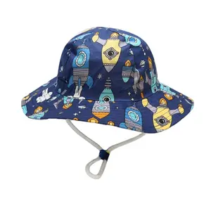 Topi Ember Bayi Tepi Lebar Desain Baru Grosir Topi Matahari Anak Katun Balita Bayi Warna-warni Ukuran Dapat Diatur