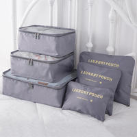 Offre Spéciale : Lot de 6 Organisateurs de Bagages Personnalisables et Imperméables avec Fermeture Éclair – Cubes de Rangement de Voyage Tendance pour Vêtements et Accessoires