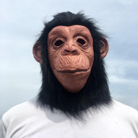 Masque de singe réaliste en latex pour déguisement d'animal Cosplay Halloween