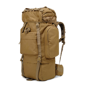 65L Big Capacity Camping <b>Backpack</b> Outdoor Hunting Climbing Travel Rucksack <b>Khaki</b> Tan Color Coyote - Product Image 3