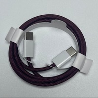 Câble de charge rapide et de transfert de données USB-C vers USB-C PD en nylon tressé de 1 m pour tablettes et ordinateurs portables USB-C iPhone 15-18