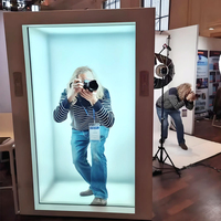 Pantalla Holográfica 3D con IA de 98 Pulgadas para Interiores, Vitrina Holográfica Interactiva, Caja LCD Transparente, Holobox Virtual Meta Digital Humano