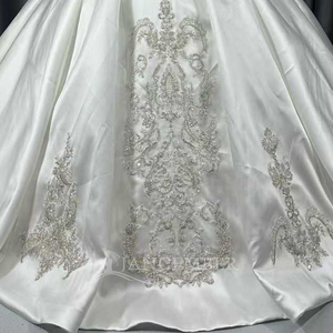 Lscm79 Satin <b>Wedding</b> Dress New Style Bridal French Luxury Trailing Main Yarn Fugitive Princess Jancember - Product Image 4