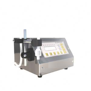 Machine de remplissage semi-automatique de bureau GFK-160 pour bouteilles rondes en plastique (lait, boisson, huile, parfum, eau, jus, liquide) - Product Image 6