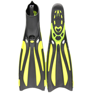 Palmes de plongée pour entraînement, palmes de natation pleine longueur en PVC rigide pour adultes, équipement de plongée libre - Product Image 1