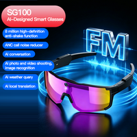 Lunettes Intelligentes SG100, Vidéo 1080P, Traduction, Étanchéité IPX-5, Batterie 260mAh, Contrôle Tactile, Contrôle par Application, Chargement Magnétique Sans Fil