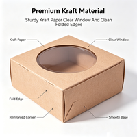 Boîtes en carton ondulé rigide jetables personnalisées avec fenêtre transparente en PVC pour sushis, bonbons, en-cas - Emballage alimentaire avec impression de logo personnalisée