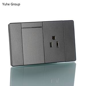 Interrupteur mural et prise avec panneau tactile, style électrique sud-américain, 16A 250V, design minimaliste, matériau PC - Product Image 5