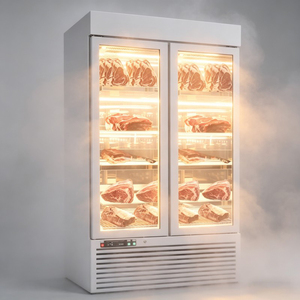 Congelador comercial de doble puerta para carne de res, gabinete de curación de carne con sistema de enfriamiento ventilado para la maduración de carne de res y su conservación fresca - Product Image 6