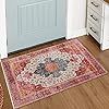 Persian Washable Polyester Tufted Non-Skid TPR Foldable Entrance Carpet Rugs for Indoor Use Machine Washable Runner