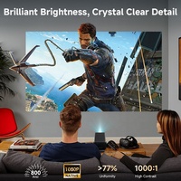 Hotack X7AD Full HD 1080P Proyector de vídeo de cine en casa portátil inteligente Android Google TV Juego Proyector 4K