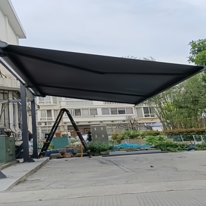 Toldo Retráctil Motorizado <span class=keywords><strong>de</strong></span> Lujo <span class=keywords><strong>para</strong></span> Exteriores con Marco Blanco, Toldo Automático Retráctil con Soporte <span class=keywords><strong>de</strong></span> Techo - Product Image 1