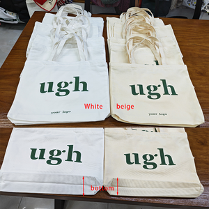 กระเป๋าผ้าแคนวาสพิมพ์ลายตามสั่ง ขายส่ง ขนาดเล็ก ขนาดใหญ่ สำหรับผู้หญิง ใส่ของช้อปปิ้ง พร้อมโลโก้ กระเป๋าโท้ทส่วนตัว - Product Image 4