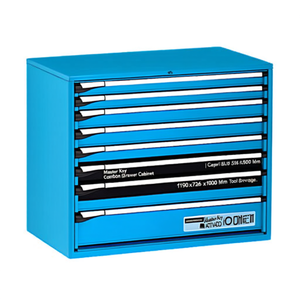 Fami Master Key Comfort <b>Drawer</b> Cabinet 8 <b>Drawers</b> 1190x726x1000 Mm Capri Blue Ral5019 <b>Tool</b> Storage - Product Image 2