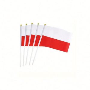Wholesale Polyester EURO CUP Poland Polish Small Stick Mini Hand Held <b>Flags</b> for Party Clubs Decorations - Product Image 5