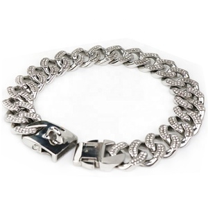 <span class=keywords><strong>Collar</strong></span> de perro grande con hebilla para mascotas, cadena de acero inoxidable chapado en oro de 18K y 32mm, diseño personalizado - Product Image 5