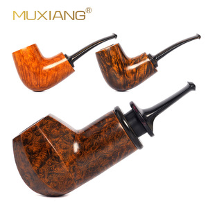 Muxiang Briar Wood Smoking Pipe Bent Type Solid Wood Tobacco Pipe Men's Accessory - Product Image 1