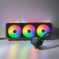 Refroidisseur de processeur liquide en aluminium de haute qualité 240 mm avec écran LCD ARGB, ventilateurs de refroidissement à eau, roulement fluide, faible bruit, 3 broches/4 broches pour
