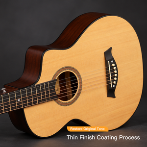 Großhandel Maßgefertigte Hochwertige <span class=keywords><strong>38</strong></span> Zoll Matte Basswood-Korpus Okoume-Hals Folk Akustikgitarre Set für Anfänger und Schüler - Product Image 5