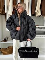 Nouvelle veste en duvet et coton pour femmes russes européennes et américaines, collection automne-hiver 2026, pour la chaleur