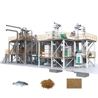 Nouvelle ligne de production de granulés d'aliments pour animaux, extrudeuse à double vis pour aliments pour poissons, aliments pour poissons flottants, haute productivité 2 tonnes/h, CE ISO
