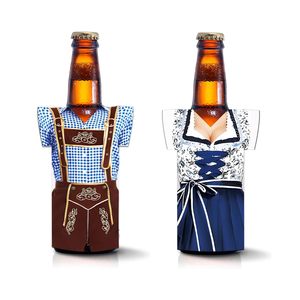Décorations d'Oktoberfest : Manchons isolants pour bouteilles de bière, fournitures de fête, supports de bouteilles isothermes, housses isolantes pour l'ambiance bavaroise - Product Image 6