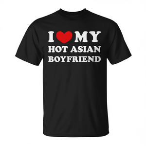 Camiseta I Love My Hot Asian Boyfriend, color negro, unisex, talla para adultos S M L XL XXL - Product Image 2