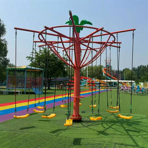 ชิงช้าตาข่ายหมุนสีแดงไม่ขับเคลื่อนด้วยพลังงานอุปกรณ์สนุกเก้าอี้แขวนในระดับสูงเก้าอี้ชิงช้าบันเทิงกลางแจ้งชมวิว - Product Image 4