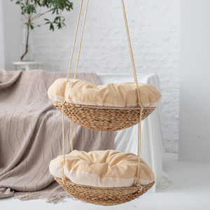 เปลแมวหวายทรงกลมแบบซักได้ พร้อมเบาะรองนอนสำหรับแมวในบ้าน - Product Image 3
