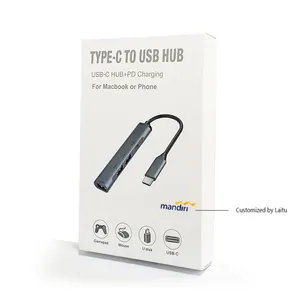 Nuevo diseño Usb C Hub multifunción tipo C Adaptador convertidor portátil estación de acoplamiento USB C Hub adaptador 100W para portátil