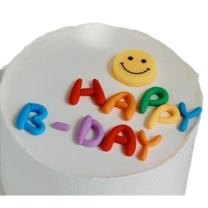 Cute Colorful Letter Cake Decoration Topper Happy Birthday Reusable Birthday Party Decor Round Cake Toppers - Product Image 5
