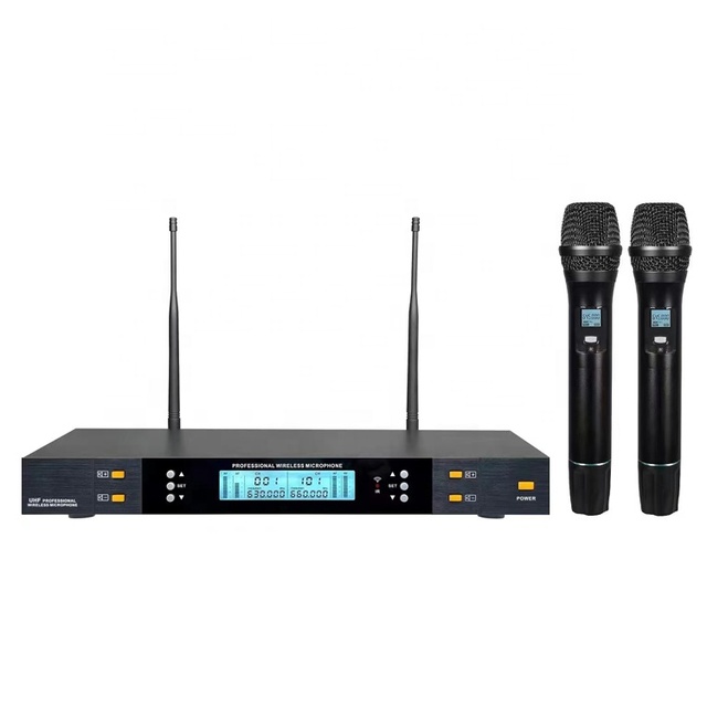 RIY-0317 Wireless Microphone 2 Channel UHF Wireless Microphones Sound System Performance Wireless Mic