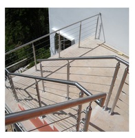 Système de Rampes et Balustrades d'Escalier TAKA en Acier Inoxydable, Poteau, Main Courante, Barre Transversale